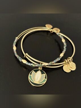 Alex and Ani Bracelets, Set of 2, Lotus Peace Petals #213